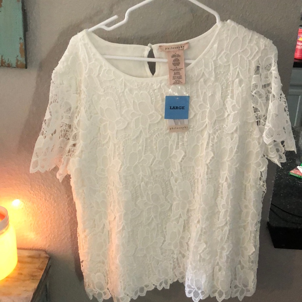 Women’s lace knit blouse